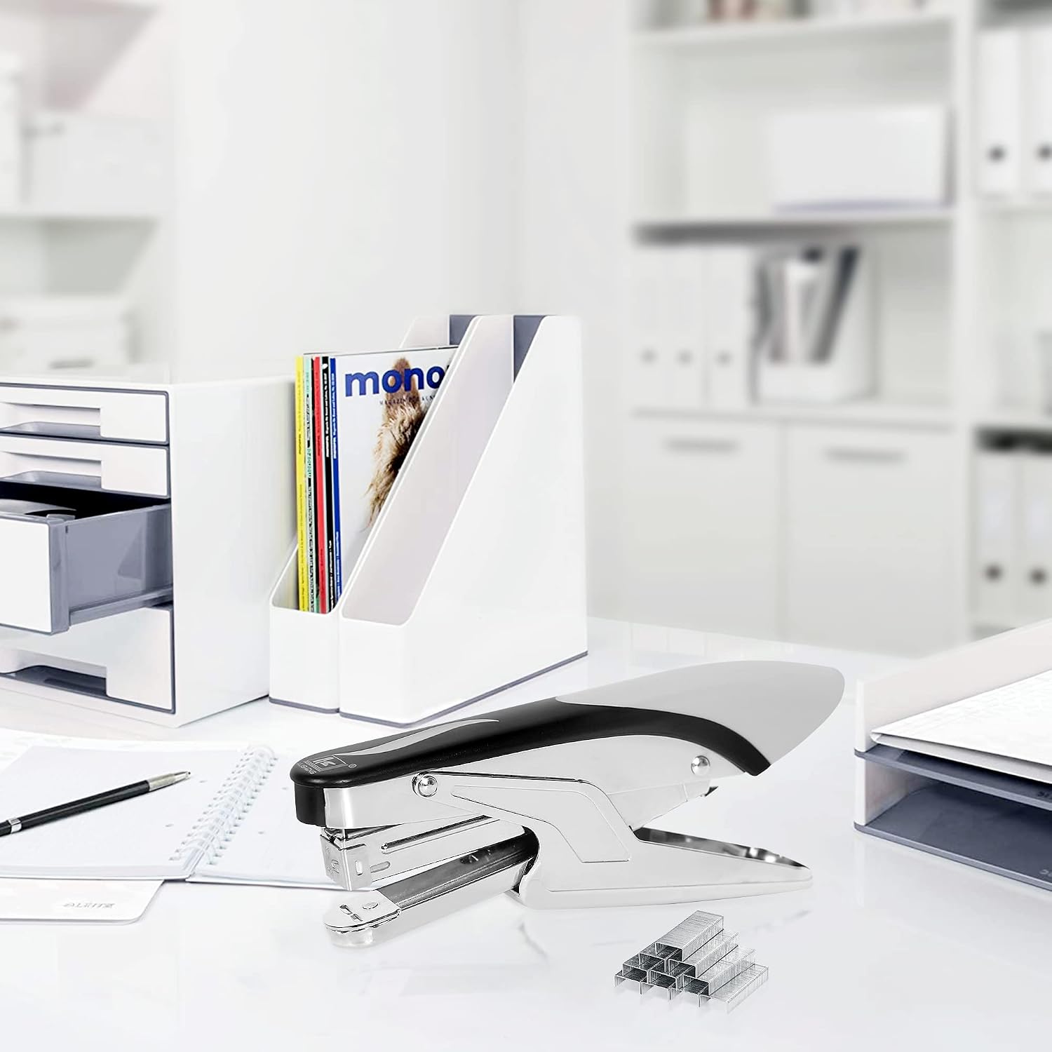 Stapler Heavy Duty with 1000 Staples and Staples Remover, 20 Sheet Capacity, Office Desk Stapler for Stapling Home