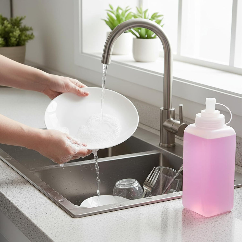 27 Oz Salad Dressing Dispenser Large Squeeze Bottle Container Wide Mouth