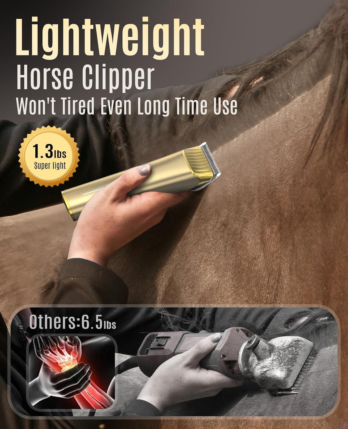 Cordless Horse Clippers for Horse Grooming RK 034