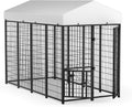8' x 4' Outdoor Dog Kennel with Roof for Large Dogs