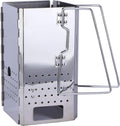 Quick Ignition Foldable Charcoal Chimney Starter, BBQ Charcoal Grill Starter and Wood Stove for Outdoor Lawn, Patio &