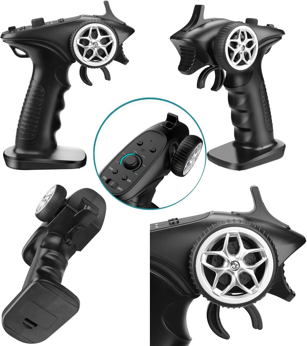 GA-4H-TX RC Transmitter and Receiver, 2.4GHz Remote Controlle Transmitter with 4CH Receiver Combo for 1/8 1/10 1/16