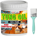 Pure Tung Oil, Premium Tung Oil Finish with Brush, Pure Tung Oil Wood Sealer for Unfinished Bare Wood, Such as Wood