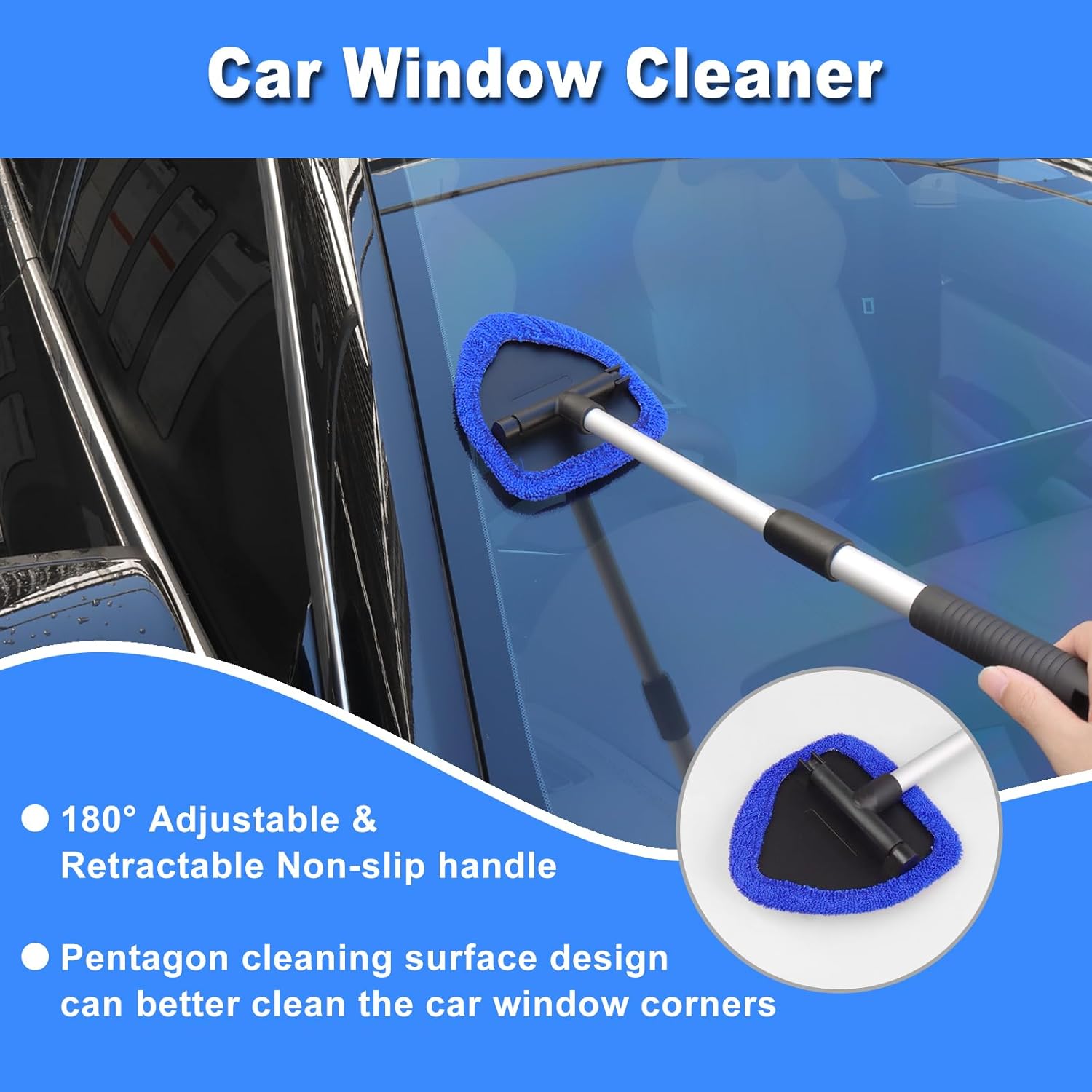 Windshield Cleaner Tool, 15Pcs Car Interior Detailing Kit, Car Cleaning Kit Interior Cleaner, Car Detailing Brushes