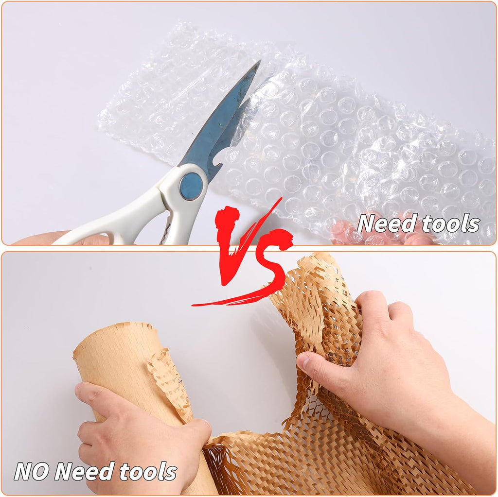Honeycomb Packing Paper 12" x 600', Bubble Cushioning Wrap for Packing/Shipping/Moving, Eco-Friendly Bubble Packing