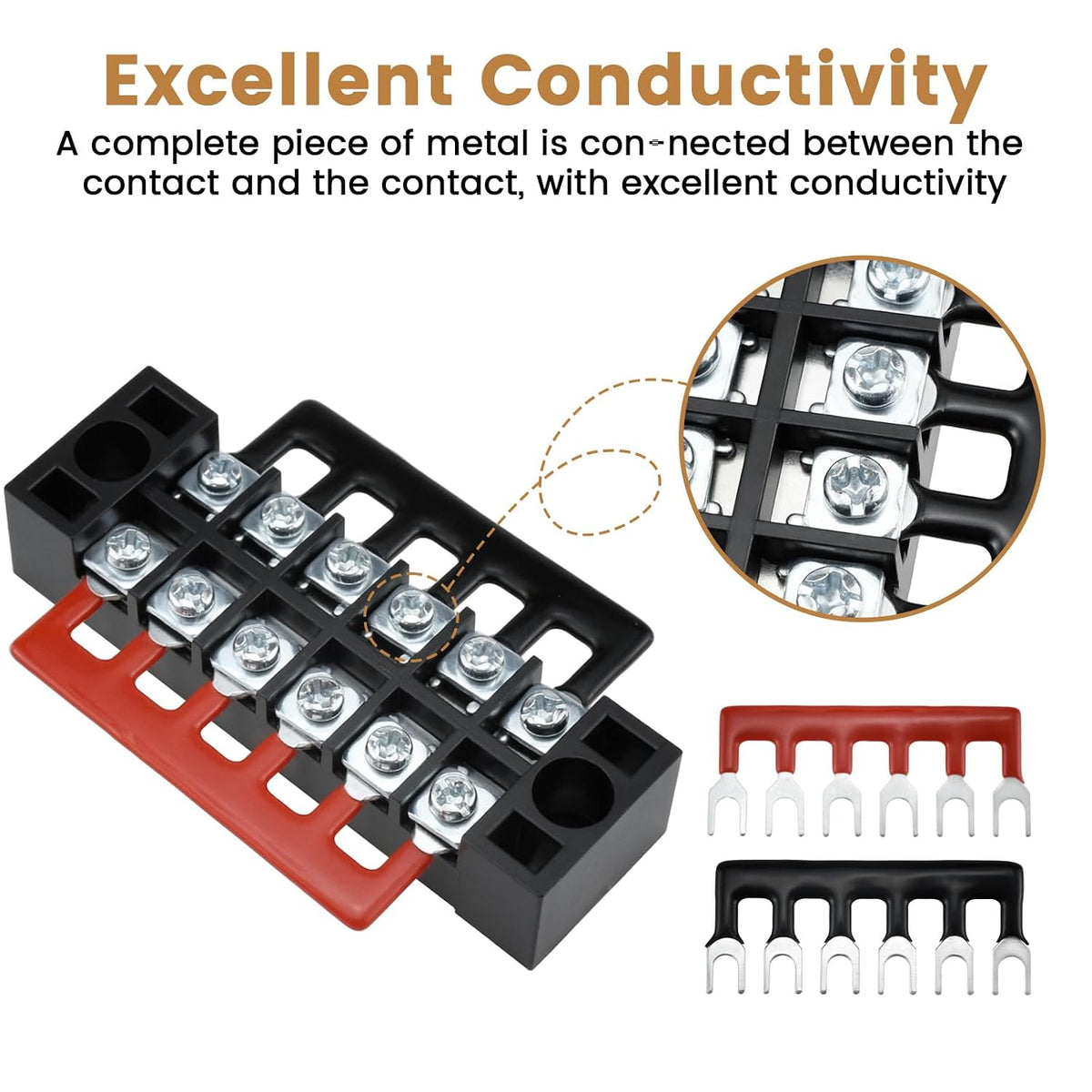 10Pcs 15A Screw Terminal Blocks with Wiring Strips