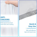 NB 9x12 Inch – 100 Pcs White Poly Mailers Strong Adhesive Self-Seal Shipping Envelopes, Tear & Water Resistant