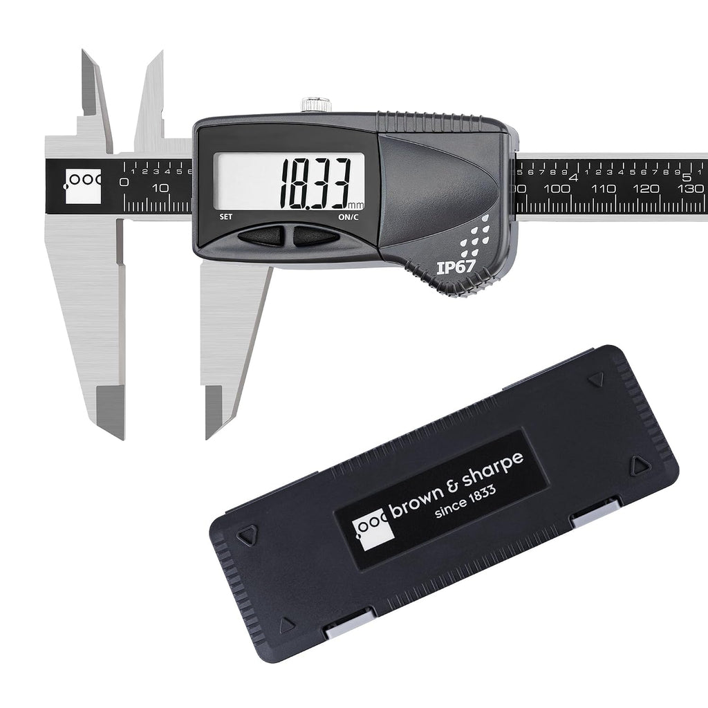 Brown & Sharpe 6 Inch Digital Caliper, IP67 Stainless Steel