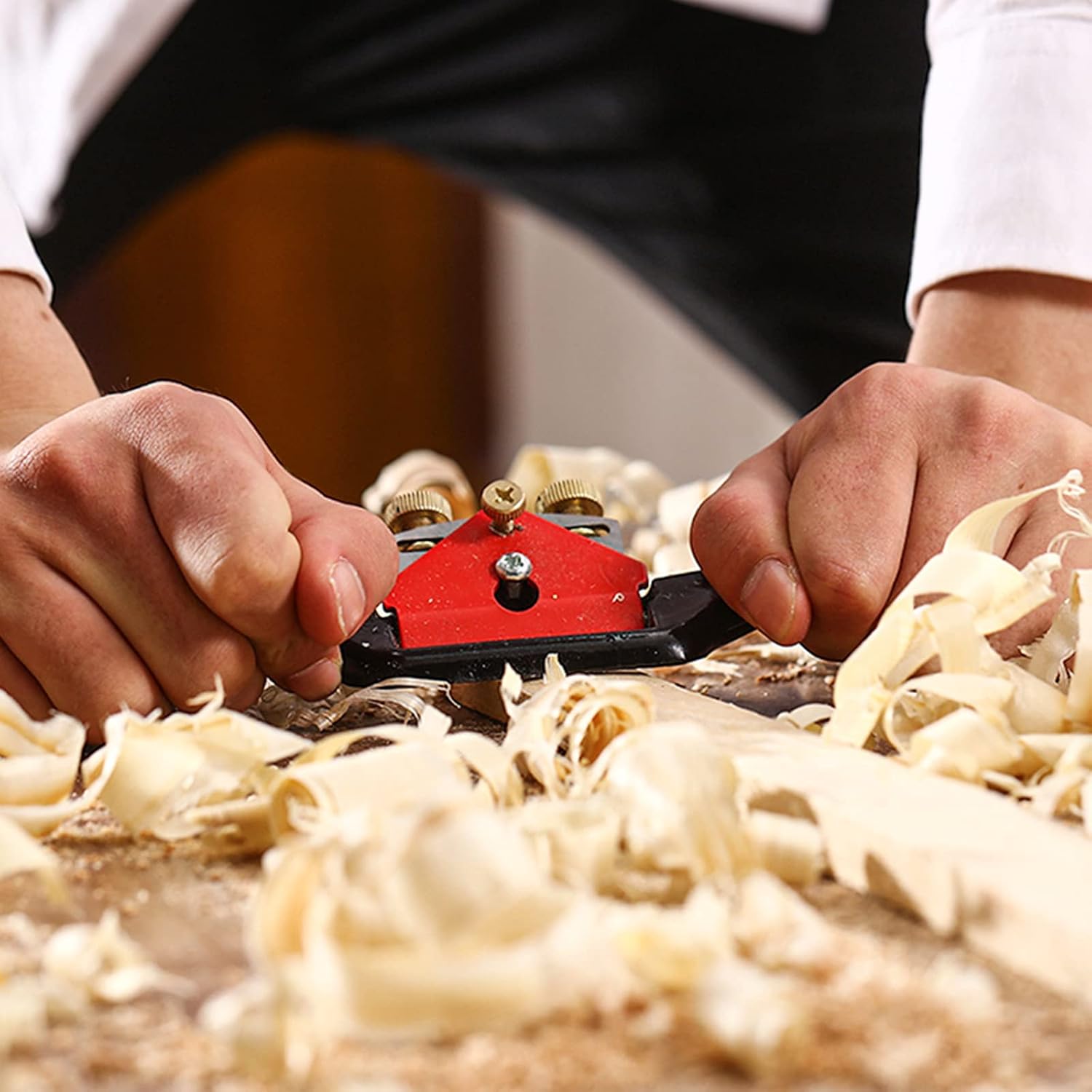 9'' Adjustable SpokeShave with 4 Blades, Home Woodworking Hand Planes, Portable Smoothing Planes Tool for Wood Craft