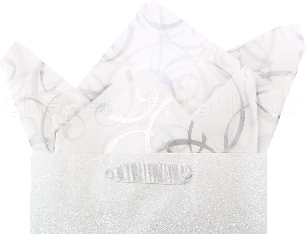 Metallic Silver Opulence Tissue Paper - 100 Sheets