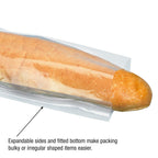 10" x 6" x 24" Gusseted Poly Bags, 2 Mil, Clear Open Top with Expandable Sides for Packaging Parts, Food and