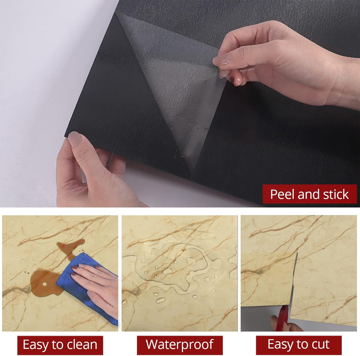 Peel and Stick Waterproof Floor Tile Yellow Marble Floor Tiles Bathroom Flooring Tile Peel and Stick Tiles Self