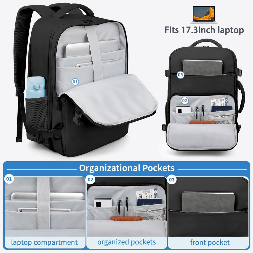 Travel Backpack for Women Men, 18 x 14 x 8 inch Carry on Backpack