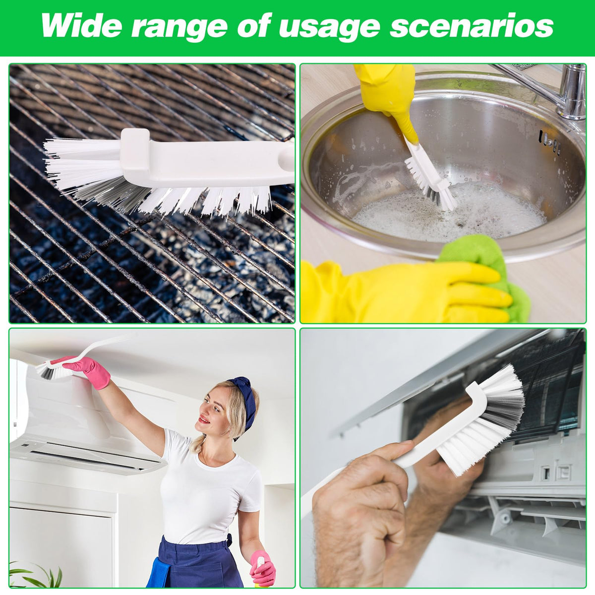 12 Pcs Kitchen Scrub Brushes Cleaning, Small, Right Angle Mini