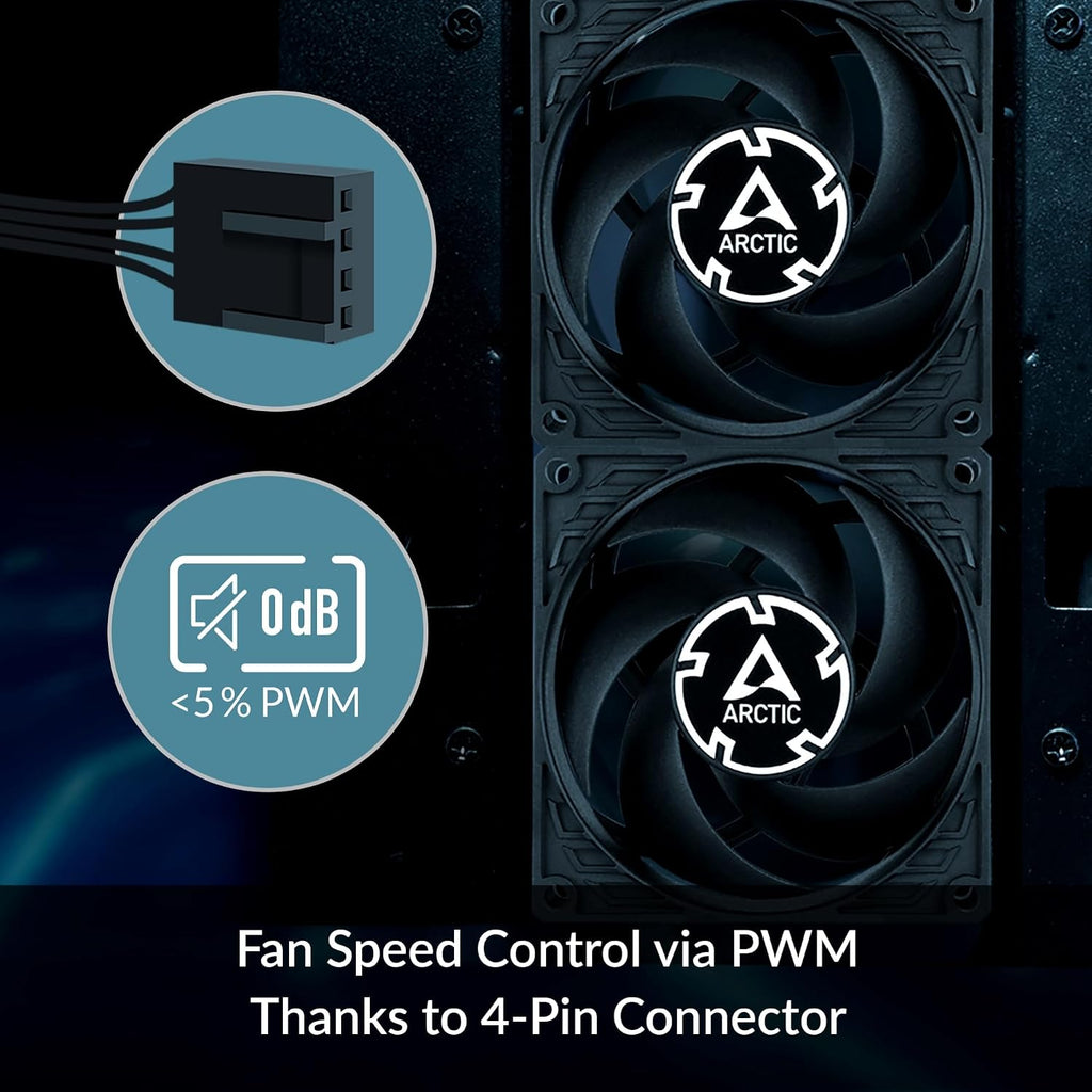 ARCTIC P8 Max - PC Fan, High-Performance 80 mm Case Fan, PWM-Controlled