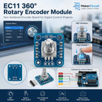 5pcs EC11 Rotary Encoder Module, 360 Degree Rotation Sensor Board Without Soldered Header for Menu Control, Volume and MCU Projects