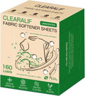 Liquidless Fabric Softener Sheets, Unscented Scent, 160 Loads