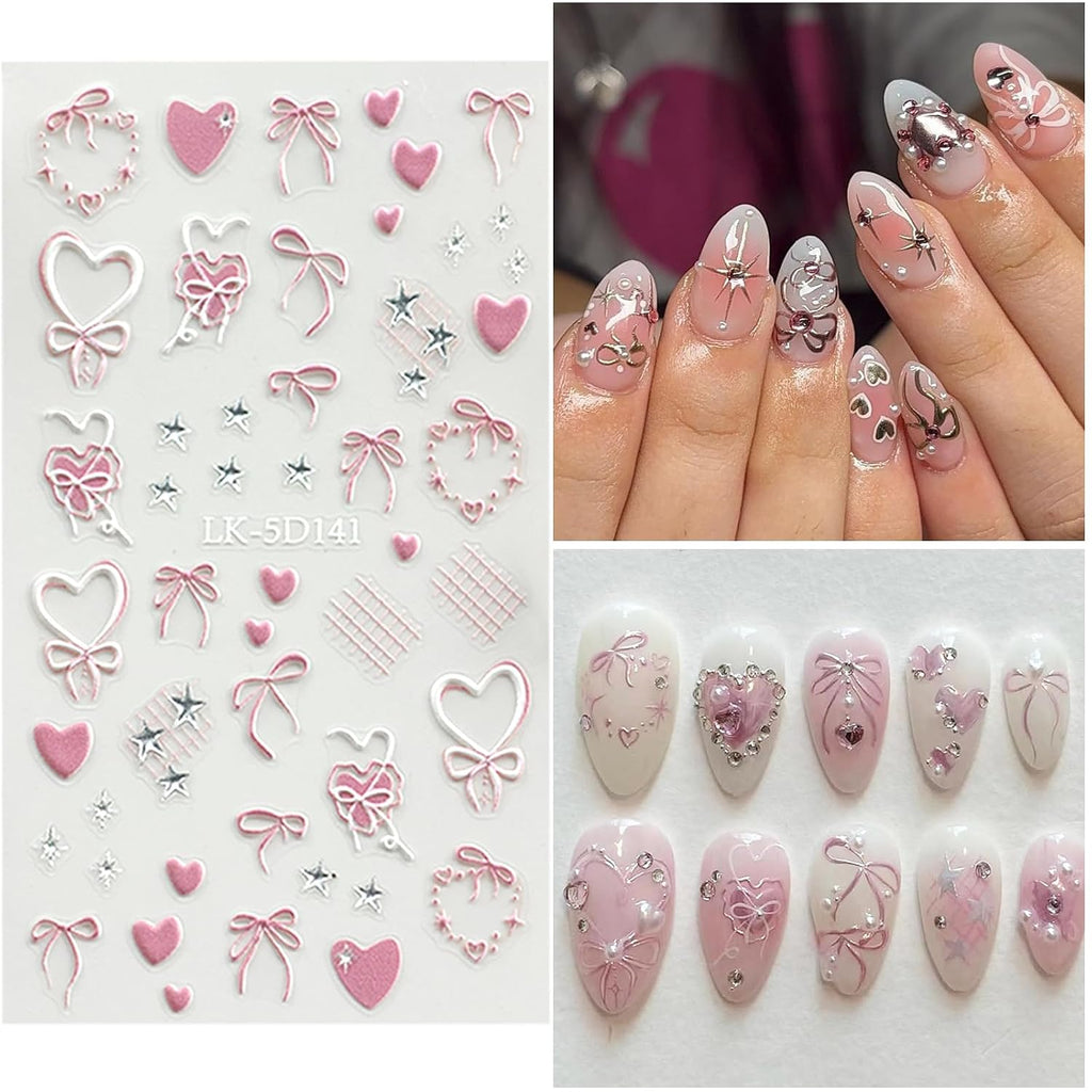 Flower Nail Art Stickers Decals Colorful Nail Decals for Women