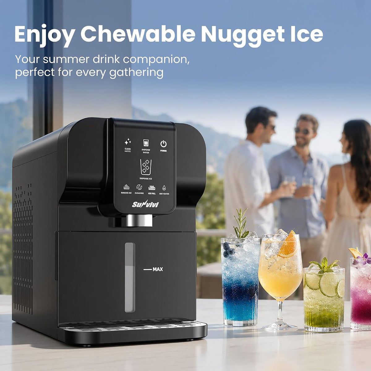 Commercial Chewable Nugget Ice Maker & Ice Water Dispenser