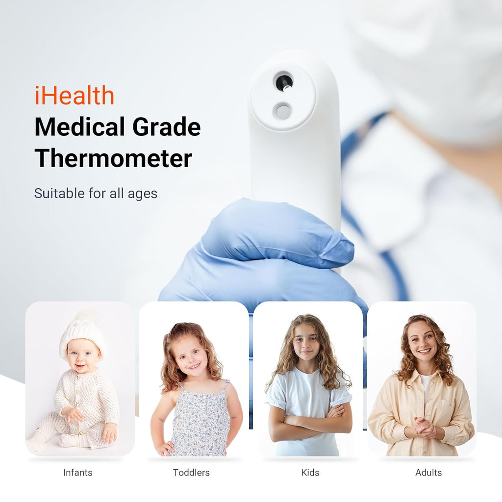 No-Touch Forehead Thermometer for Adults, Kids, Babies - 1s Fast Accurate, 3 Ultra-Sensitive Sensors, Quiet Vibration