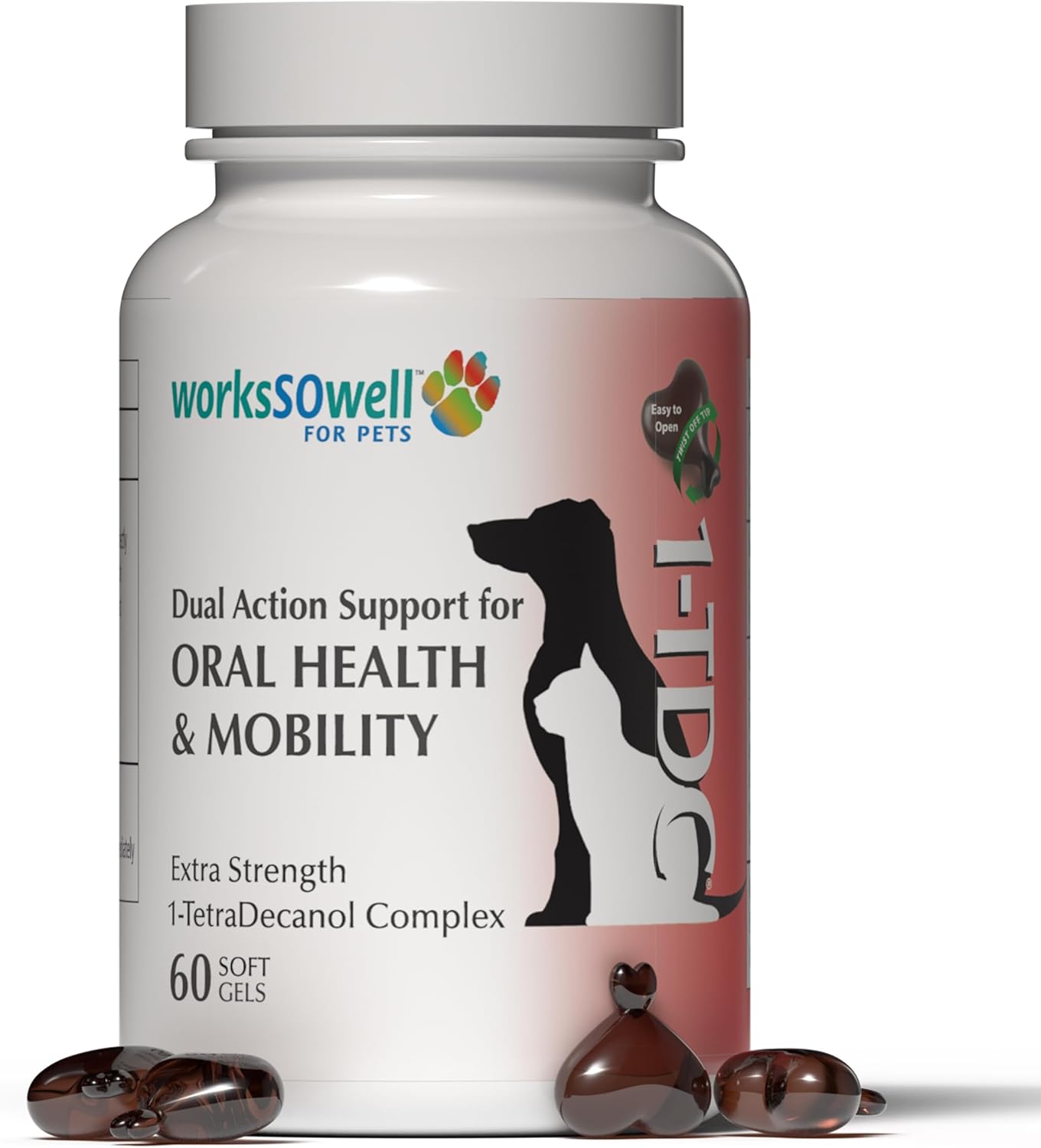 WorksSoWell Dual Action Hip and Joint Supplement for Dogs & Cats - for Large & Small Breed - Great for Oral