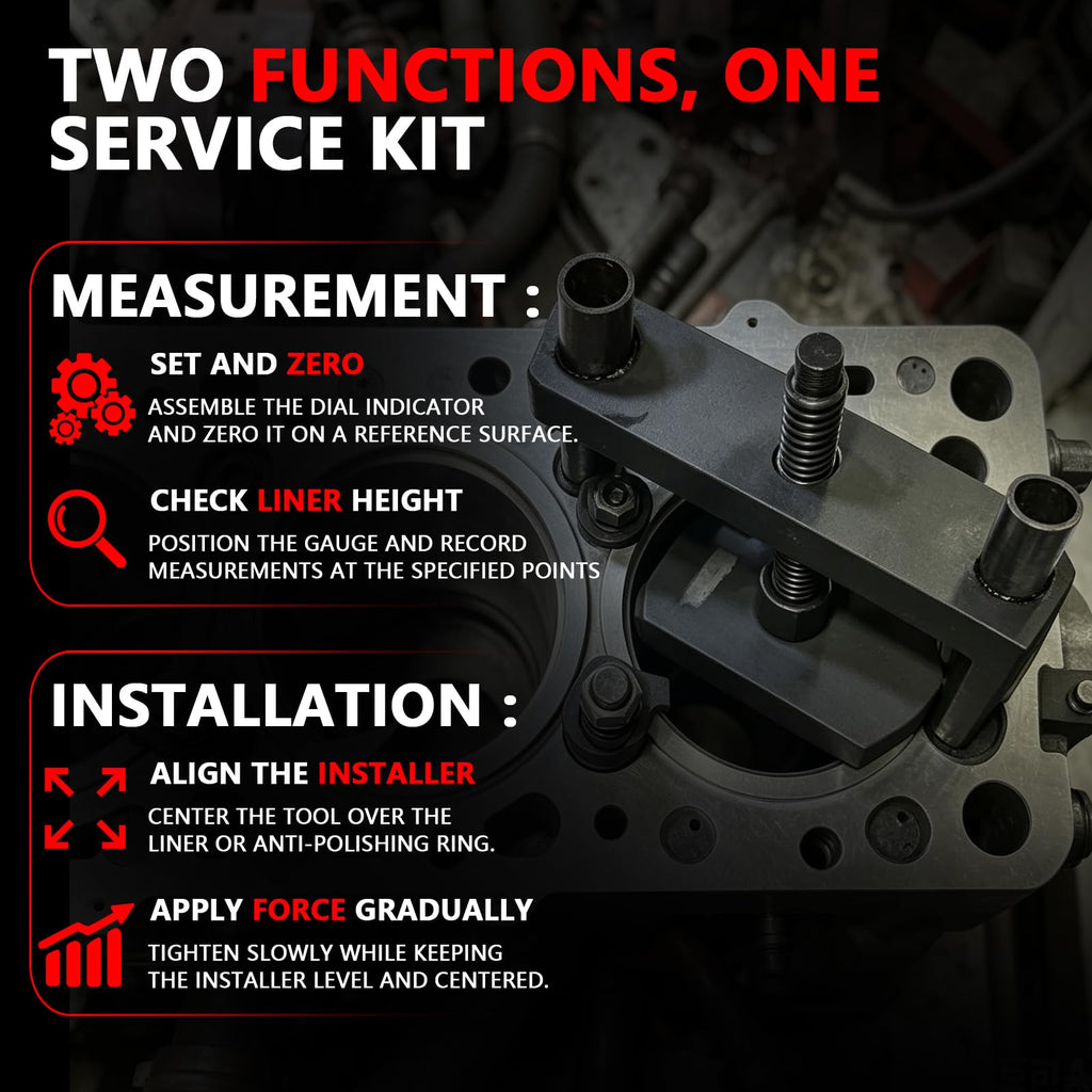 3164606 Liner Press Kit & 6434 Gauge Compatible with Cummins ISX X15