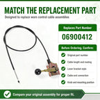 Throttle and Choke Control Cable Replacement for Ride Master Pro-Zoom