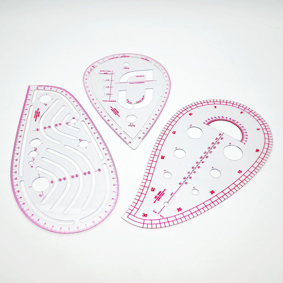 Clear Metric Sewing Rulers,French Curve Sewing Rulers Set,Sewing Tools Supplies for Quilting, Dressmaking, Tailors