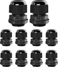 Cable Gland PG11 10 Packs IP68 Waterproof Nylon Cable Connectors with Locknut and Gaskets - Suitable for 6mm - 10mm Cables