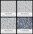 1/4" Decorative Floor Coating Flakes for Epoxy Flooring - Enhance Interior/Exterior Surfaces - Garages, Basements