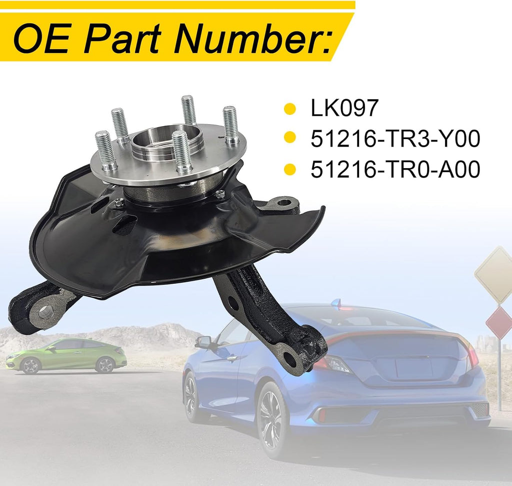 LK097 Front Left Driver Side Steering Knuckle Wheel Hub Bearing Assembly