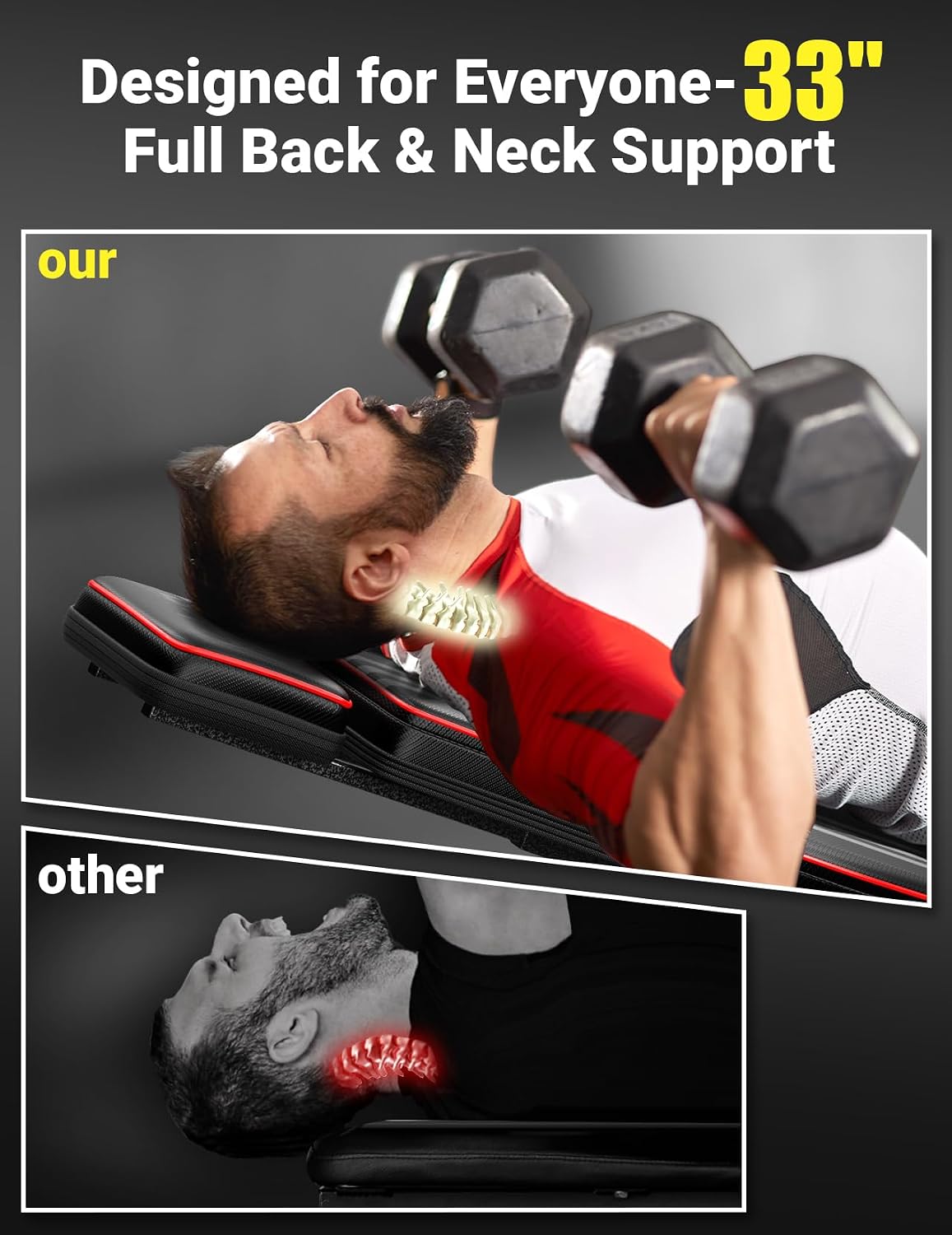 Adjustable Weight Bench for Home Gym, ASTM-Certified 827LBS, 98% Pre-Assembled, Foldable Gym Bench with 84 Positions