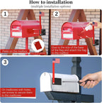 Mailbox Flag Replacement Kit, Red, Universal Fit for Standard Mailboxes, Weather Resistant, Metal Construction