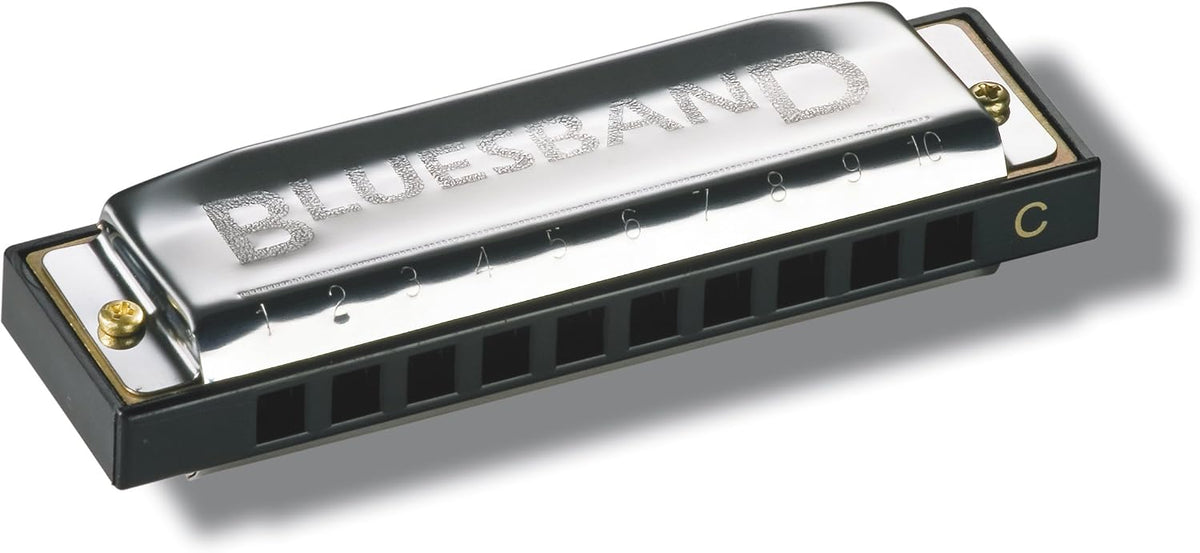 Accordions Hohner Blues Band Harmonica, Key of C, Chrome (1501BX) | science-kits