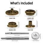 320PCS Snap Button, 15mm Snap Fasteners Kit