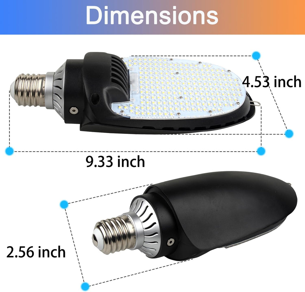 LED Shoebox Retrofit Lamp, 30W/45W/60W Selectable, Rotatable E39/E26 Base