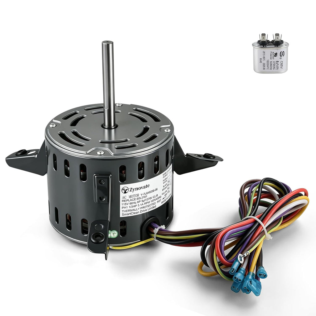 60L2101 Blower Fan Motor 1/3 HP 115V 1075RPM 4-Speed Furnace Blower Motor
