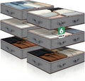 6Pack Under Bed Storage Bags, Closet Organizers and Storage Bins with Clear Window & Reinforced Handle for Clothing