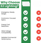 E2 LIGHTING LED 2X4 Troffer-Slim, 4000K, 2-Pack
