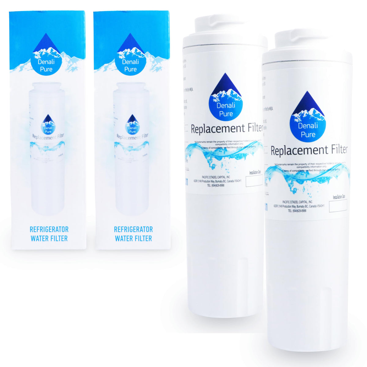 2-Pack Replacement for JFD2589KEP Refrigerator Water Filter