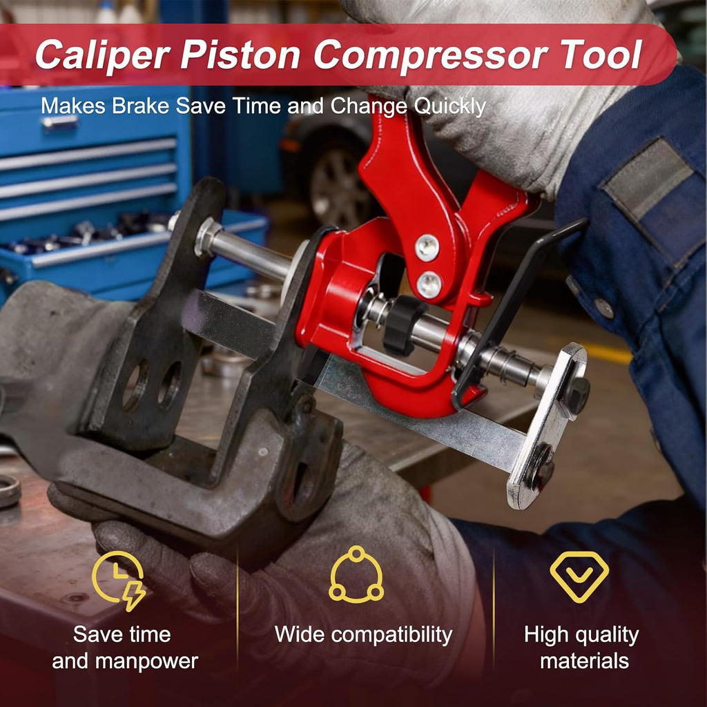 Brake Caliper Compression Tool, 4 Piston Brake Caliper Tool for Single/Twin/Quad Piston Calipers, 29100 Brake Pad