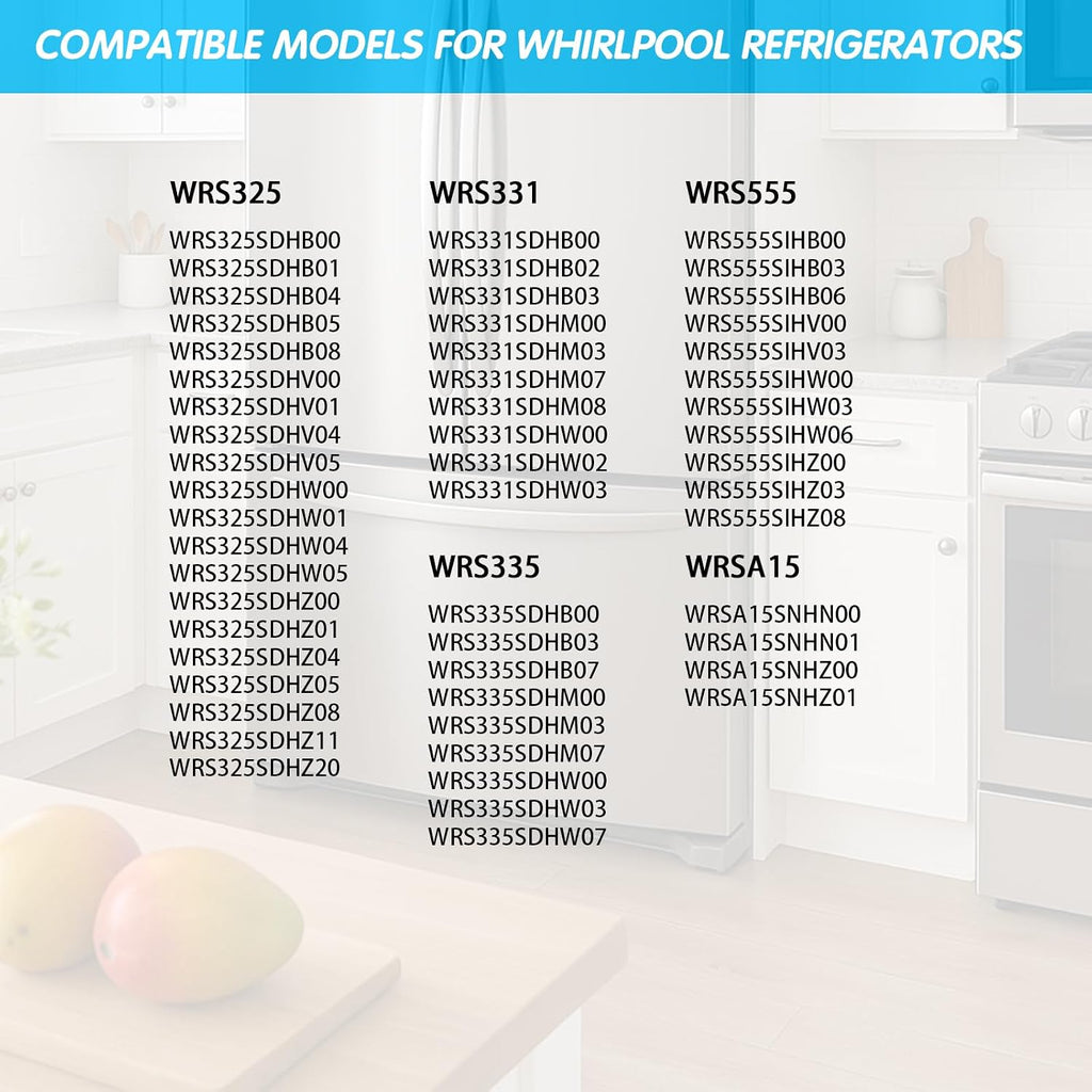 WRS555SIHZ00 WRS321SDHW01 WRS325SDHZ01 2-Pack Refrigerator Door Shelf Bin