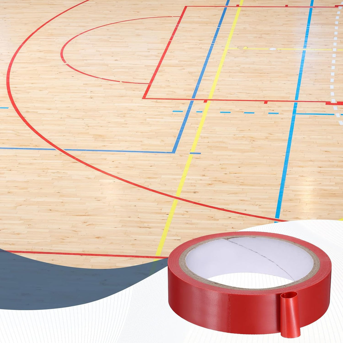 Vinyl Floor Tape 2" x 54 ft Non-Abrasive Floor Marking Tape