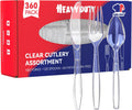 Plastic Silverware 360 Count-180 Forks, 120 Spoons, 60 Knives
