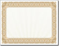 Gold Border Blank Certificate Paper - 100 Sheets 8.5" x 11" 28lb Bond(105gsm) - Gold Wave Design Certificate Paper