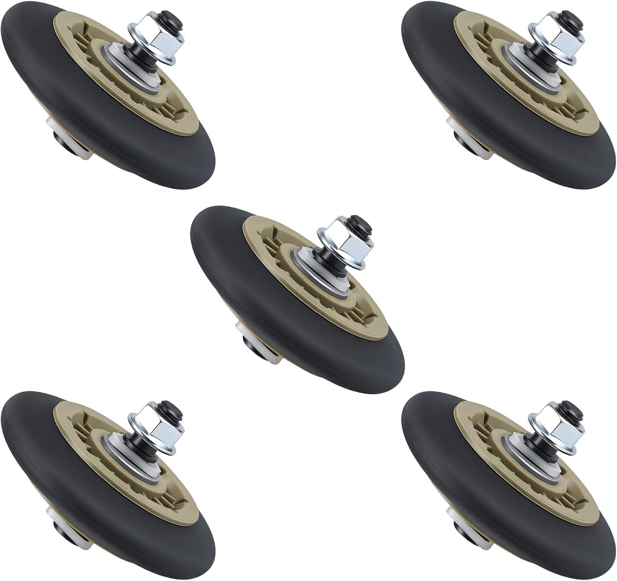 5 Pack 134715900 Dryer Drum Support Roller Compatible with Frigi-daire Elect-rolux Dryer Repair Kit Replaces 5304523155 7134715900 4961000 AP6979841 PS12746506