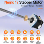 YEJMKJ Nema 17 Stepper Motor TR8x8 400mm with T8 Lead Screw 42x40mm 0.44Nm
