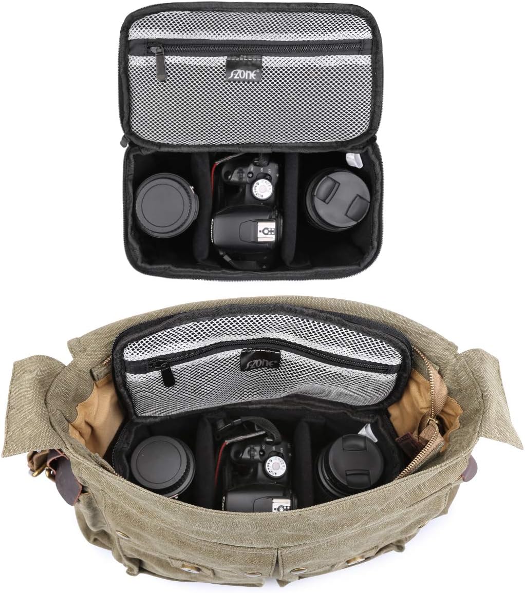 Padded Folding Camera Bag for DSLR SLR Camera TLR Sony Canon Nikon or Flash | Raindrop Proof, Fits in a Backpack