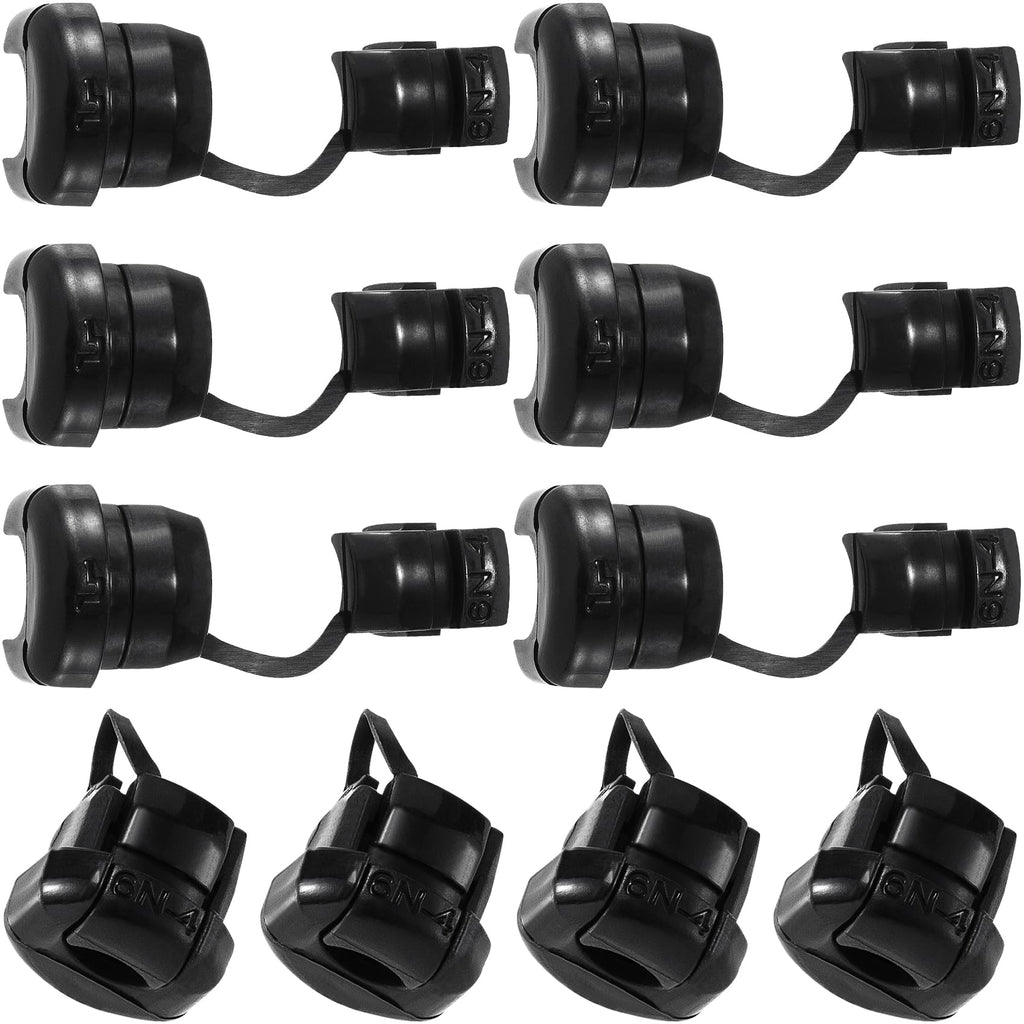 HINZIC 10PCS 6N-4 Strain Relief Cord Connector, Black Nylon