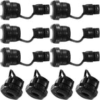 HINZIC 10PCS 6N-4 Strain Relief Cord Connector, Black Nylon